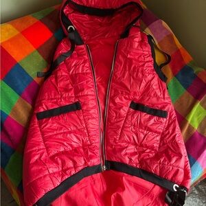 Women's Red Quilted Vest